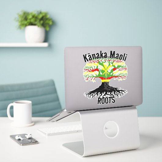 Sticker ROOTS DE Kānaka Maoli (Ordinateur portable sur le bureau)