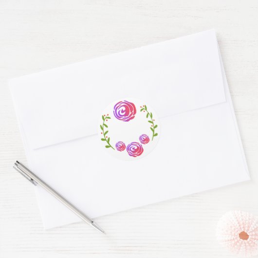 Sticker rose (Enveloppe)