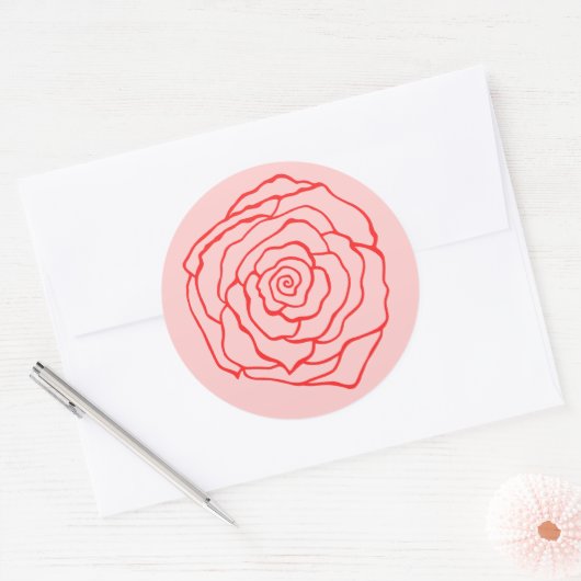 Sticker rose (Enveloppe)