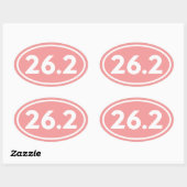 Sticker rose 26.2 Marathon ovale (Feuille)