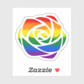 Sticker Rose arc-en-ciel (Feuille)