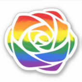 Sticker Rose arc-en-ciel (Devant)