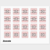 Sticker rose avec pinces noires (Feuille)