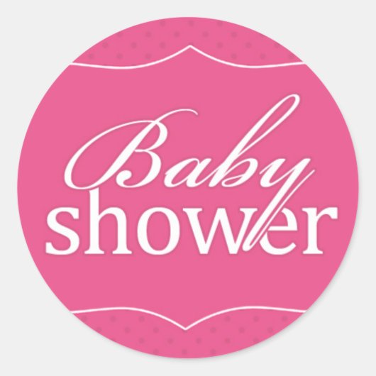 Sticker rose baby shower (Devant)