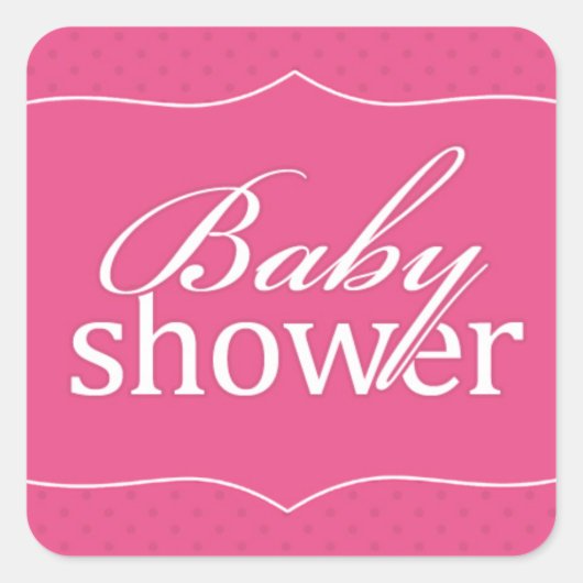 Sticker rose baby shower (Devant)
