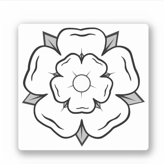 Sticker Rose blanche de York (Devant)