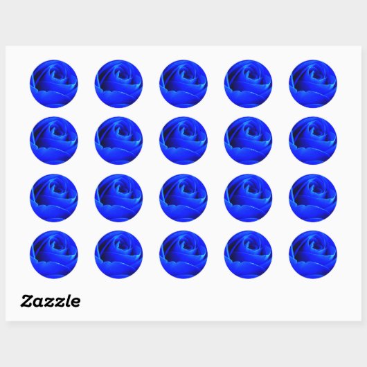 Sticker Rose bleu (Feuille)