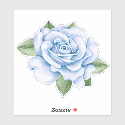 Sticker Rose bleu (Feuille)