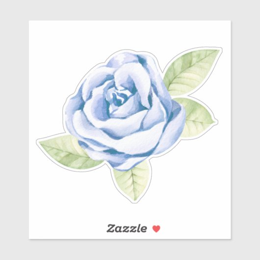 Sticker Rose bleu (Feuille)