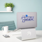 Sticker Rose bleu Chicana (Ordinateur portable sur le bureau)