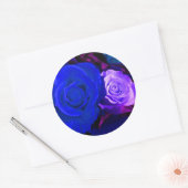 Sticker Rose bleu violet - Personnalisable (Enveloppe)