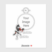 Sticker Rose Breasted Grosbeak (Feuille)