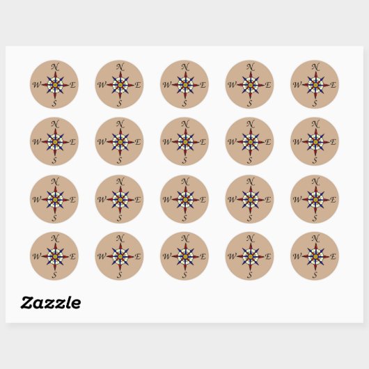 Sticker Rose Compass (Feuille)