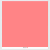 Sticker Rose corail (couleur solide) (Feuille)