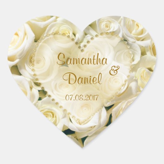 Sticker rose crème blanche élégant (Devant)