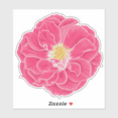 Sticker Rose d'art botanique rose en fleurs (Feuille)