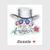 Sticker Rose de Calavera Halloween (Feuille)