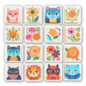 Sticker Rose de chat fleur de chat (Devant)