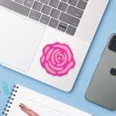 Sticker Rose de jardin (Ordinateur portable avec iPhone)