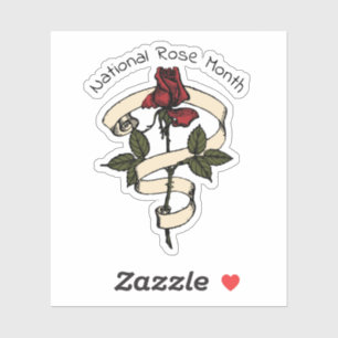 Sticker Rose de style tatouage