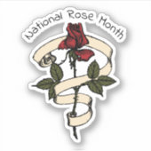 Sticker Rose de style tatouage (Devant)