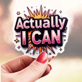 Sticker Rose En fait, je peux