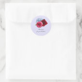 Sticker rose et Hydrangea Merci (Sac)