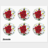 Sticker rose et Mariage de marguerite (Feuille)