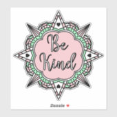 Sticker Rose et Mint vert Be Kind (Feuille)