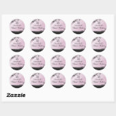 Sticker rose et noir Chic Floral Damask Sweet16 (Feuille)