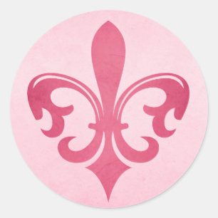 sticker rose Fleur de lis