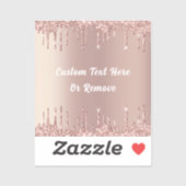 Sticker Rose Gold Blush Parties scintillant Drivers Custom (Feuille)