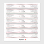 Sticker Rose Gold Logo 4 OZ Cosmetic Jar Waterprof Étiquet (Feuille)