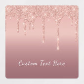 Sticker rose Gold Parties scintillant avec texte p (Design 1)