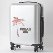 Sticker Rose Gold Tropical Parties scintillant Palm Tree D (Sur valise)