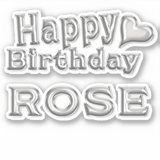 Sticker Rose Happy Birthday (Devant)