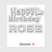 Sticker Rose Happy Birthday (Feuille)