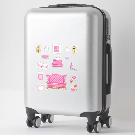 Sticker Rose High Fashion Femmes talons Purse & Accessoire (Sur valise)