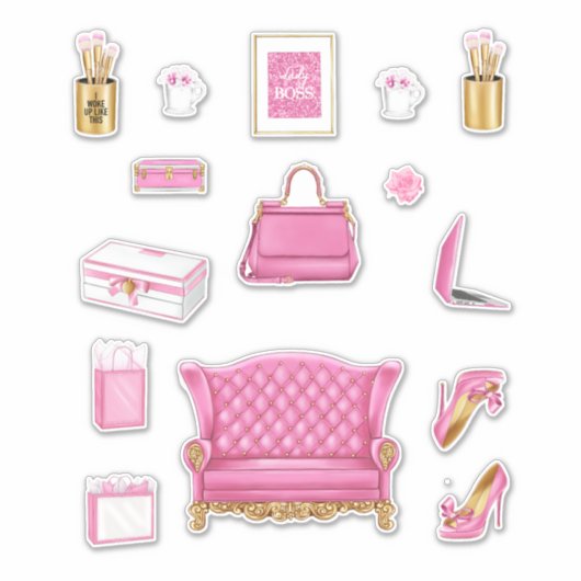 Sticker Rose High Fashion Femmes talons Purse & Accessoire (Devant)