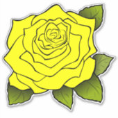 Sticker Rose jaune (Devant)