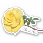 Sticker rose jaune personnalisé (Devant)