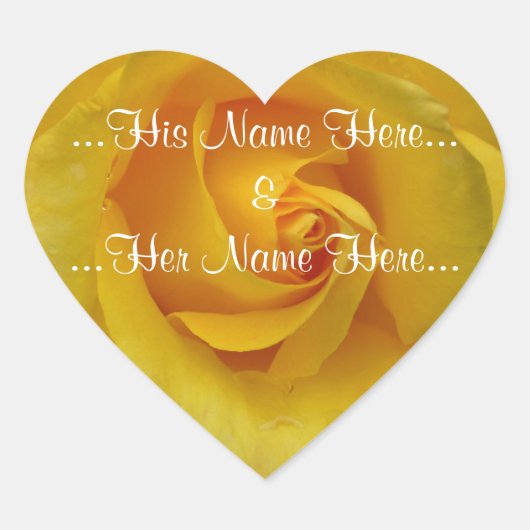 Sticker rose jaune Sticker Rose romantique Sticker (Devant)