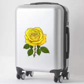 Sticker Rose jaune vif (Sur valise)