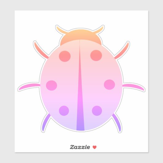 Sticker Rose Ladybug (Feuille)