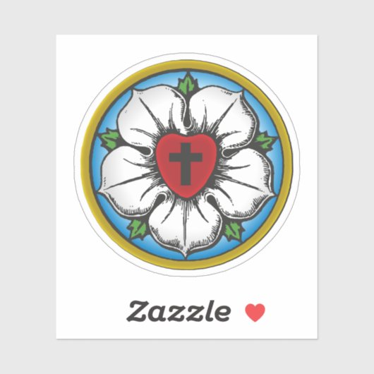 Sticker Rose luthérien (Feuille)