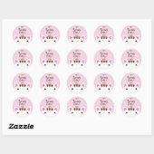 Sticker rose mignon "Parce que les chats" (Feuille)