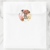 Sticker Rose Monogramme personnalisable (Sac)