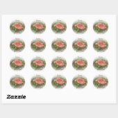 Sticker rose Mushroom Ex libris (Feuille)