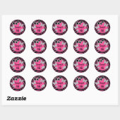 Sticker rose noir argent Parties scintillant FAUX  (Feuille)