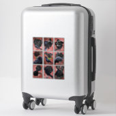 Sticker Rose Noir Ravages Et Corbeaux Art Gothique (Sur valise)